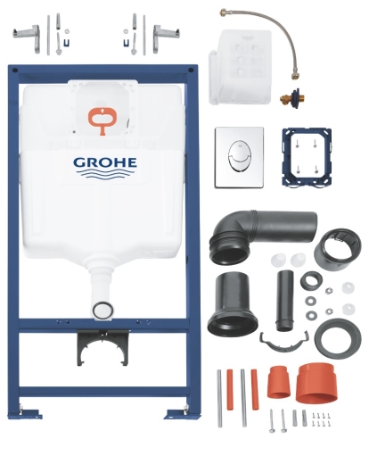 Комплект 3в1 для унитаза Grohe Rapid SL, кнопка Skate Air + 37131000 (38721001) - 2