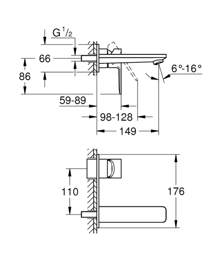 Смеситель для раковины Grohe Lineare M-Size (19409001) - 2