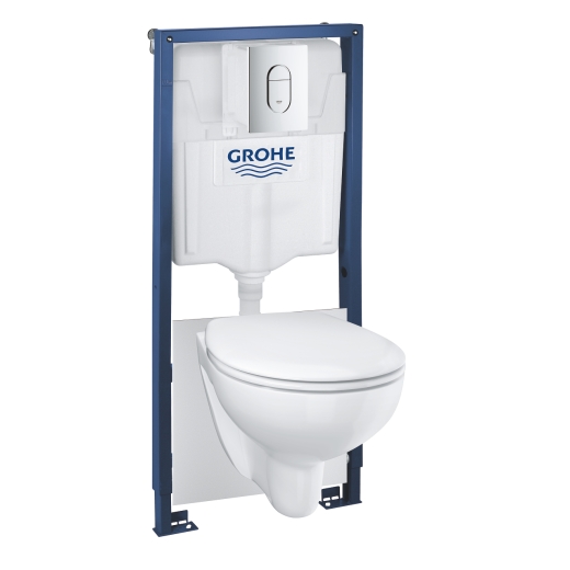 Комплект SOLIDO 5в1 Унитаз + инсталляция Grohe Rapid SL c клавишей Arena Cosmopolitan (39418000) - 1