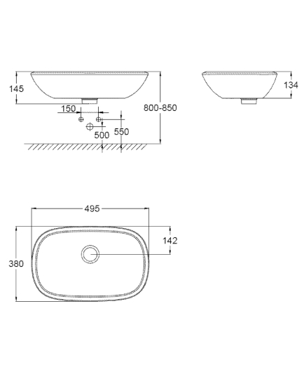 Раковина-чаша Grohe Eurostyle 50 (39216000) - 3