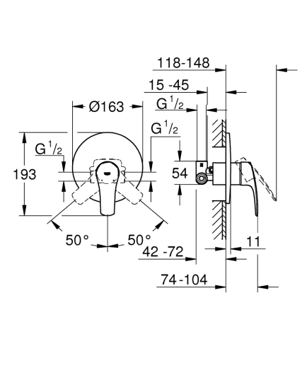 Смеситель для душа Grohe Eurosmart New (33556003) - 4