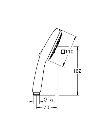 Ручний душ Grohe Tempesta Cube 110, 3 режими струменя (27574003) - 8