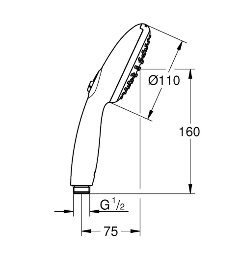 Ручний душ Grohe Tempesta 110, 2 режими струменя (261612433) - 8
