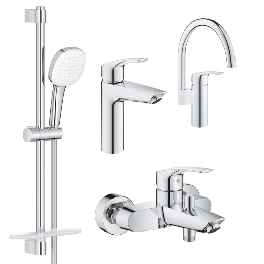Комплект змішувачів 4в1 для ванної та кухні Grohe Eurosmart (UA123248M3) - 1