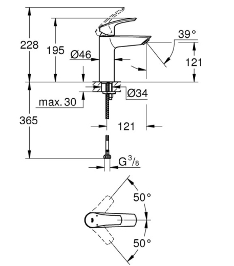 Комплект змішувачів 4в1 для ванної та кухні Grohe Eurosmart (UA123248M3) - 3