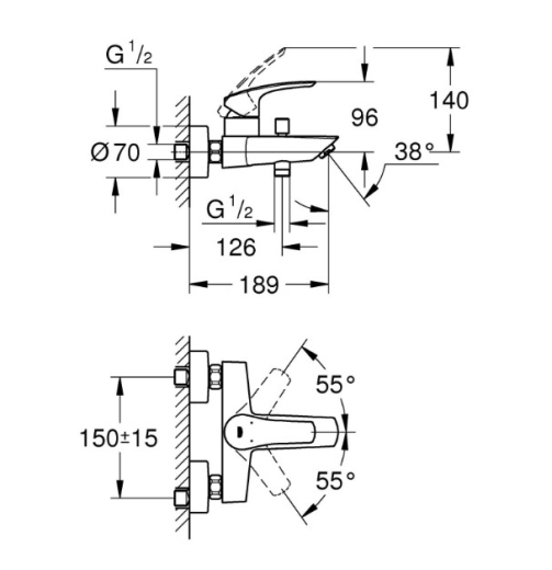 Комплект змішувачів 4в1 для ванної та кухні Grohe Eurosmart (UA123248M3) - 5