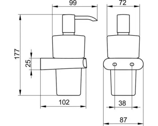 Колба для дозатора Keuco Elegance (11654009000) - 2