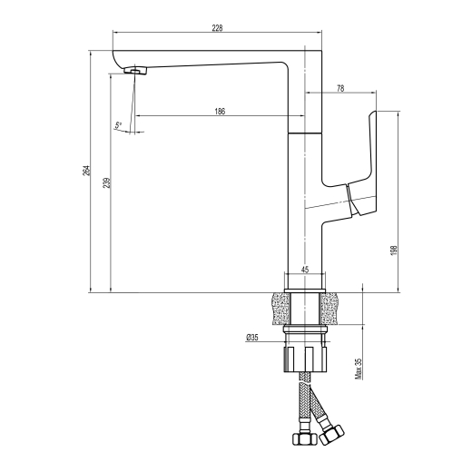 Змішувач для кухні TOPAZ Lexi TL-21401-H57-AU (97949003041929094) - 000028522 - 8