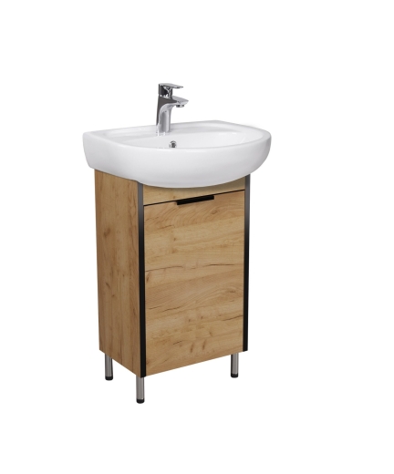 Тумба Мойдодир Dakota Craft 50 з умивальником Solo 50 дуб крафт (00-0008565) - 1
