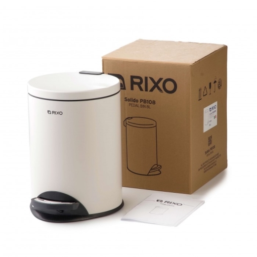 Ведро для мусора с педалью Rixo Solido PB108W - 6