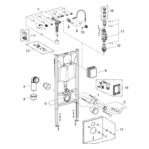 Инсталляция для унитаза Grohe Solido 3 в 1 3884966Q (CV033427) - 8