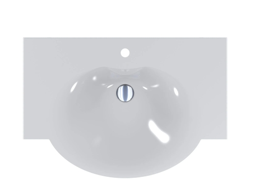 Умивальник Fancy Marble Carme 800 білий глянець (3408101) - 4