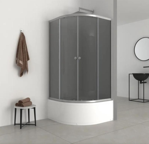 Душевая кабина с высоким поддоном Mixxus Plain SCT01-90x90x195-GR SATIN серое тонированное стекло 4мм (MI6895) - 2