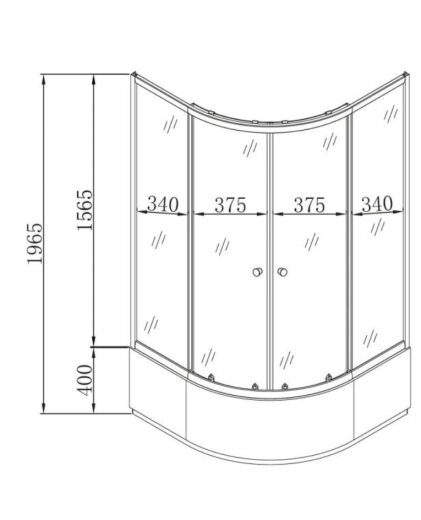 Душевая кабина с высоким поддоном Mixxus Plain SCT01-90x90x195-GR SATIN серое тонированное стекло 4мм (MI6895) - 6
