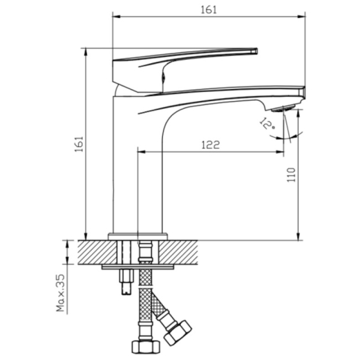 Смеситель для умывальника Haiba Troya 001 (HB9659) - 7