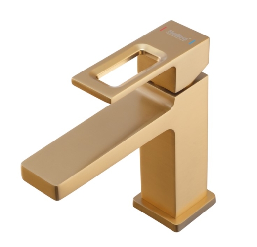 Смеситель для умывальника Haiba KANT 001 BRUSHED GOLD (HB9605) - 2