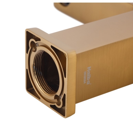 Смеситель для умывальника Haiba KANT 001 BRUSHED GOLD (HB9605) - 4