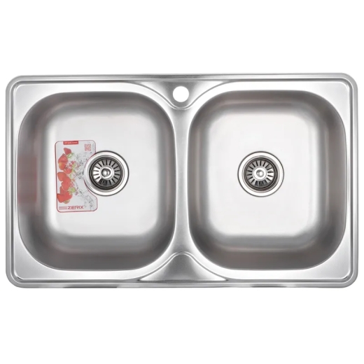 Мойка кухонная Zerix Z7848D-08-180MD Double (micro decor) (ZS0579) - 1