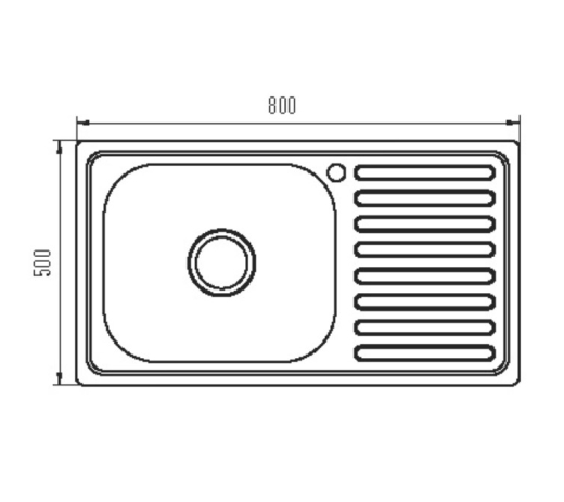 Мойка кухонная Zerix Z8050L-08-180MD (micro decor) (ZS0596) - 3