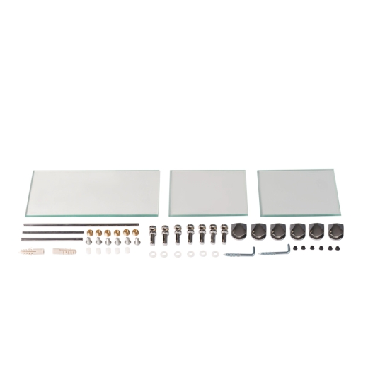 Зеркало настенное Zerix SOLO MOZ01-65x85x10 ассиметичное с 3-мя полками (ZX5625) - 4