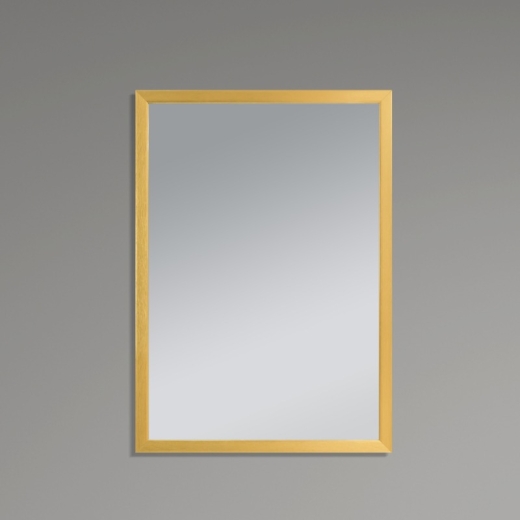Дзеркало настінне Zerix FONTE MRZ09-70x85-Reverse GOLD прямокутне в золотій рамі (ZX5639) - 2