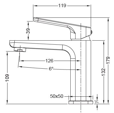 Смеситель для умывальника Koer KB-10031-07 (KR5432) - 6