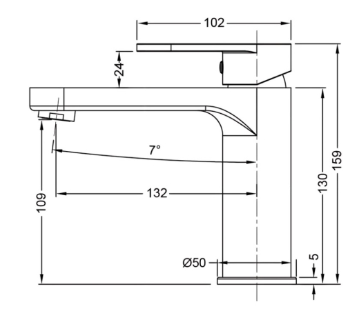Смеситель для умывальника Koer KB-10030-01 (KR5424) - 6