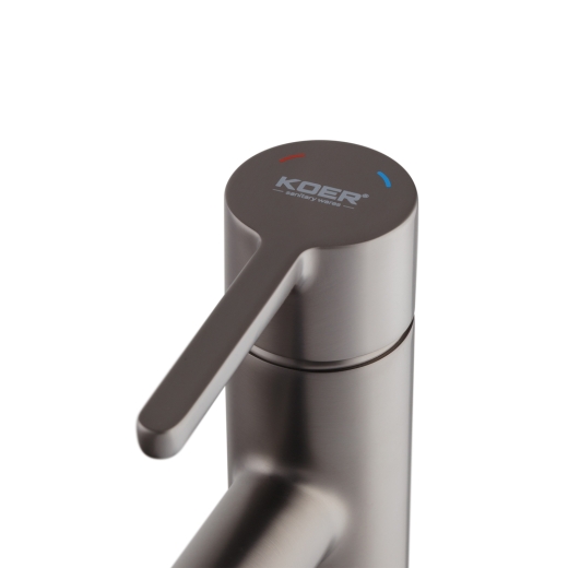 Смеситель для умывальника Koer KB-10029-07 Цвет графит (KR5495) - 3