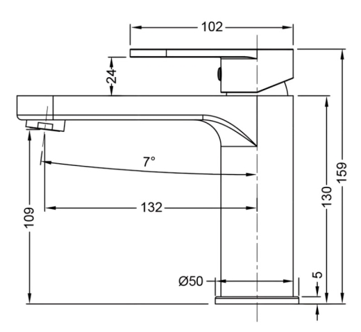 Смеситель для умывальника Koer KB-10030-07 (KR5426) - 6