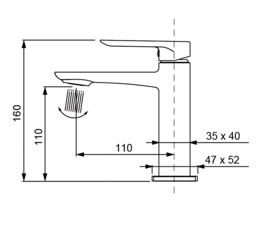 Смеситель для умывальника Koer KB-10028-12 (KR5291) - 6