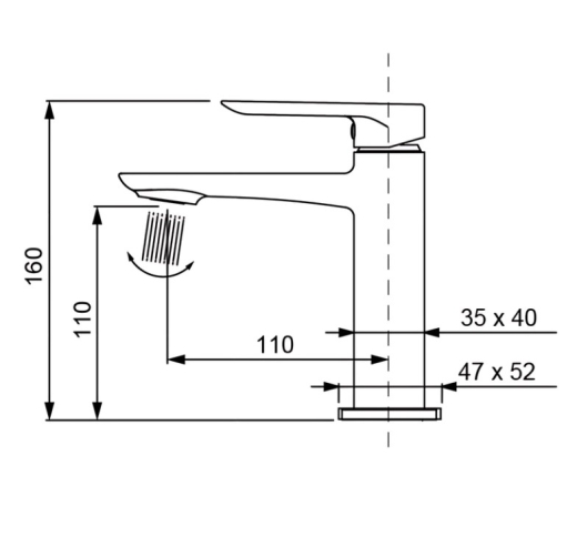 Смеситель для умывальника Koer KB-10028-01 (KR5289) - 7