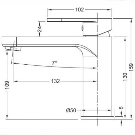 Смеситель для умывальника Koer KB-10030-05 (KR5425) - 6