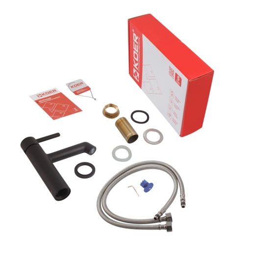 Смеситель для умывальника Koer KB-10029-05 Цвет черный (KR5487) - 6