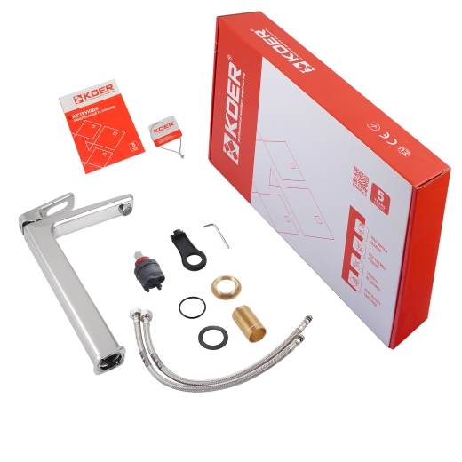Смеситель для умывальника высокий Koer KB-11031-01 (KR5433) - 6