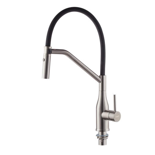 Смеситель для кухни Koer KI-70026-02 с черным силиконовым изливом (KR5209) - 2