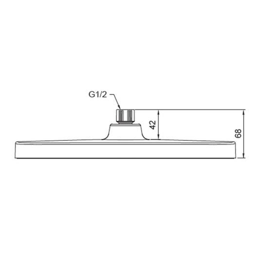 Лійка для душу стельова Koer KP-0402-01-OH 310x200мм (KR4984) - 2