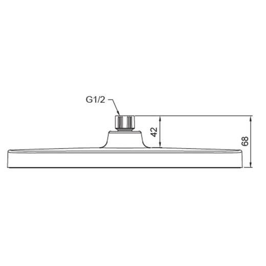 Лійка для душу стельова Koer KP-0402-05-OH 310x200мм (KR4986) - 2