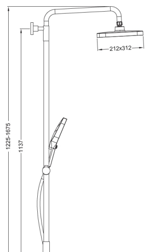 Душова колона зі змішувачемKoer KB-56030-01, 3 функції (KR5427) - 2