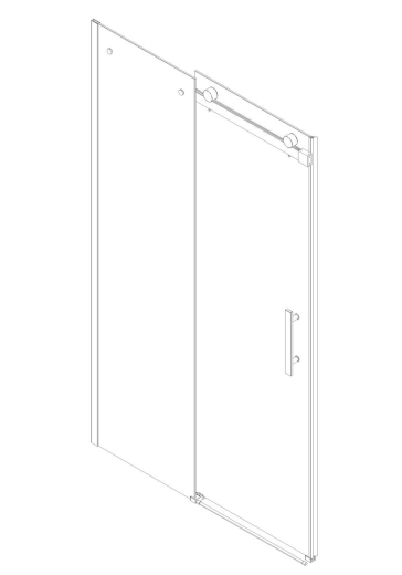 Двері в нішу Koer SR SD01-120x200-TR-01 прозоре скло Easy Clean 8мм, хром (KR5376) - 12