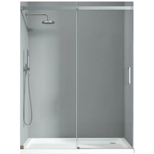Двері в нішу Koer SR SD02-140x200-TR-01 прозоре скло Easy Clean 8мм, хром (KR5383) - 1