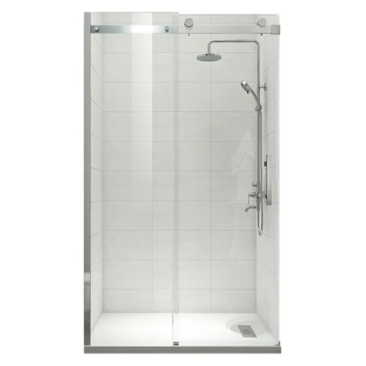 Двері в нішу Koer SR SD01-140x200-TR-01 прозоре скло Easy Clean 8мм, хром (KR5380) - 1