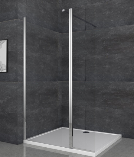 Душова перегородка Koer SR SP03-120x200-TR-01 Walk-In прозоре скло Easy Clean 8мм, хром (KR5398) - 2