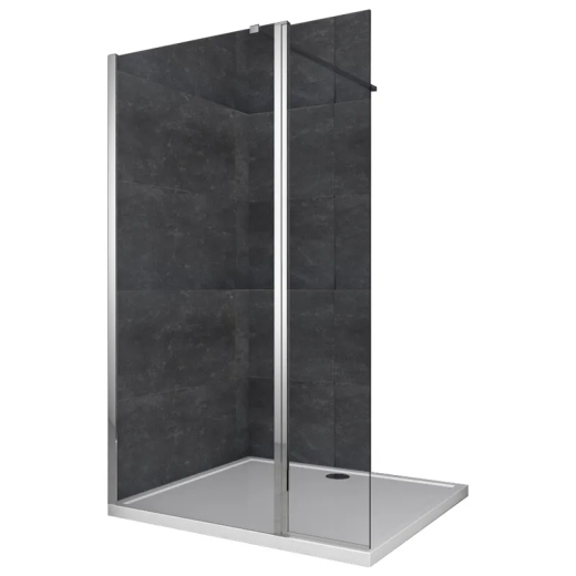 Душова перегородка Koer SR SP03-30x200-TR-01 Walk-In (рух.част) прозоре скло Easy Clean 8мм, хром (KR5399) - 1