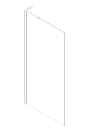 Душова перегородка Koer SR SP02-100x200-TR-12 Walk-In проз.скло Easy Clean 8мм, матове золото (KR5396) - 9