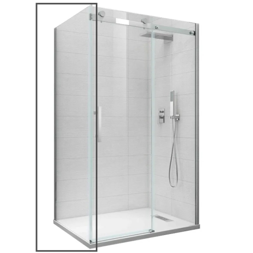 Бічна стінка до кабіни Koer SR SW01-90x200-TR-07 прозоре скло Easy Clean 8мм, графіт (KR5382) - 1