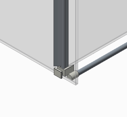 Бічна стінка до кабіни Koer SR SW01-90x200-TR-07 прозоре скло Easy Clean 8мм, графіт (KR5382) - 3