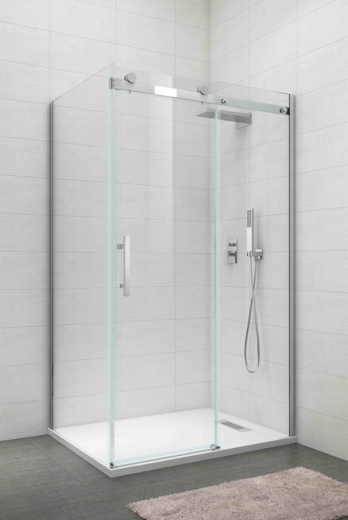 Бічна стінка до кабіни Koer SR SW01-90x200-TR-01 прозоре скло Easy Clean 8мм, хром (KR5381) - 2