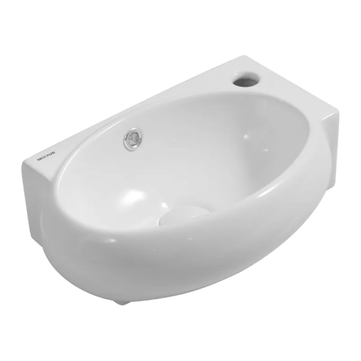Раковина підвісна Mixxus Premium DIVERSE-1201-L 400х215х140mm з отвором під змішувач та переливом (MP6507) - 1