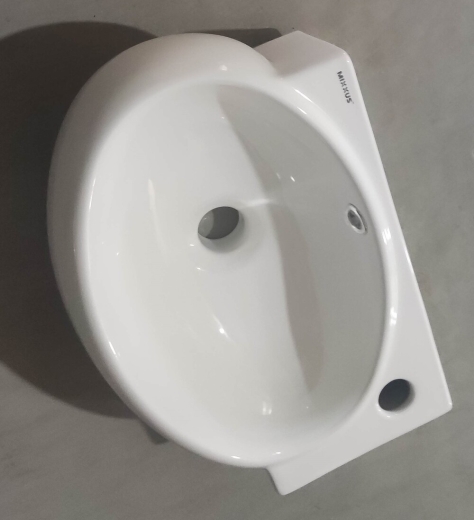 Раковина підвісна Mixxus Premium DIVERSE-1201-L 400х215х140mm з отвором під змішувач та переливом (MP6507) - 5