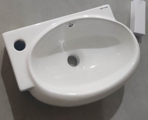 Раковина підвісна Mixxus Premium DIVERSE-1201-R 400х215х140mm з отвором під змішувач та переливом (MP6506) - 4